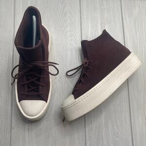 Converse Chuck Taylor Brown Modern Lift Platform Suede High Top Sneakers Sz 9.5